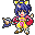 An animated gif of Eiko Carol. She spins her weapon and hums a tune.