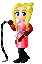 An animated gif of Quistis Trepe. She winks at the view and snaps her whip