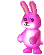 An animated gif of a giant rabbit. It takes off its head to reveal that it is Squall Leonheart in a giant rabbit costume.